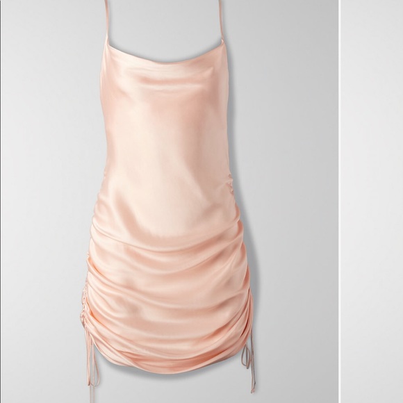 Aritzia Dresses & Skirts - ONLY RUCHED SLIP DRESS - Wilfred